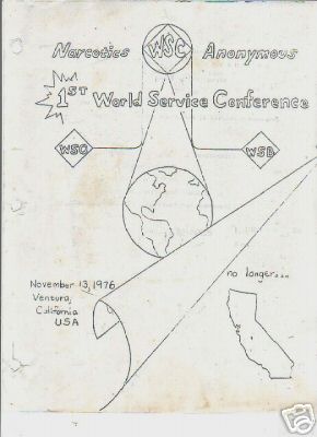 Flyer from the 1st World Service Conference in 1976